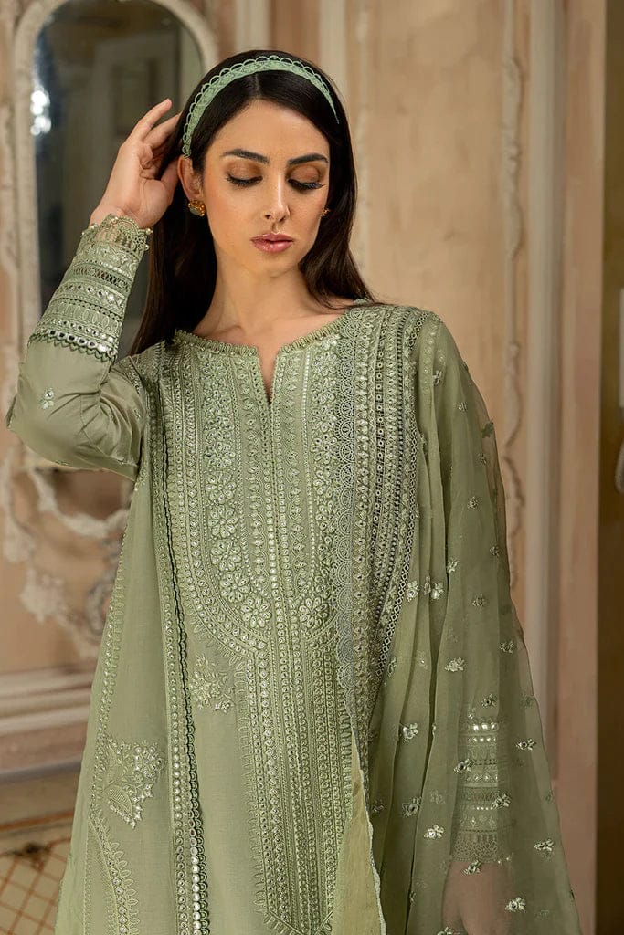 Aneelas Embroidered 3-Piece Women’s Kurta Set with Shawl