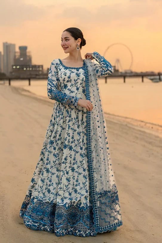 Aneelas Embroidered 3-Piece Women’s Kurta Set with Shawl