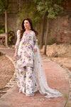 Aneelas Embroidered 3-Piece Women’s Kurta Set with Shawl