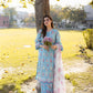 Aneelas Embroidered 3-Piece Women’s Kurta Set with Shawl