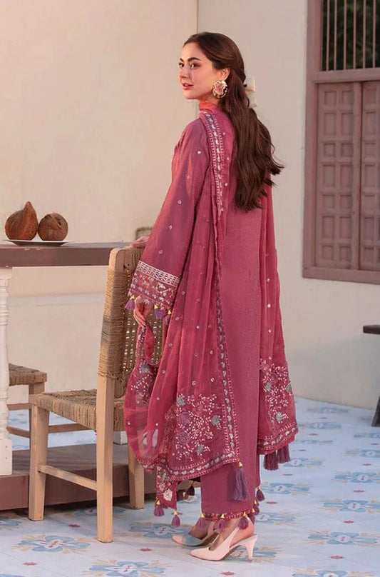 Aneelas Embroidered 3-Piece Women’s Kurta Set with Shawl