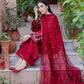 Aneelas Embroidered 3-Piece Women’s Kurta Set with Shawl