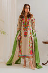 Aneelas Embroidered 3-Piece Women’s Kurta Set with Shawl