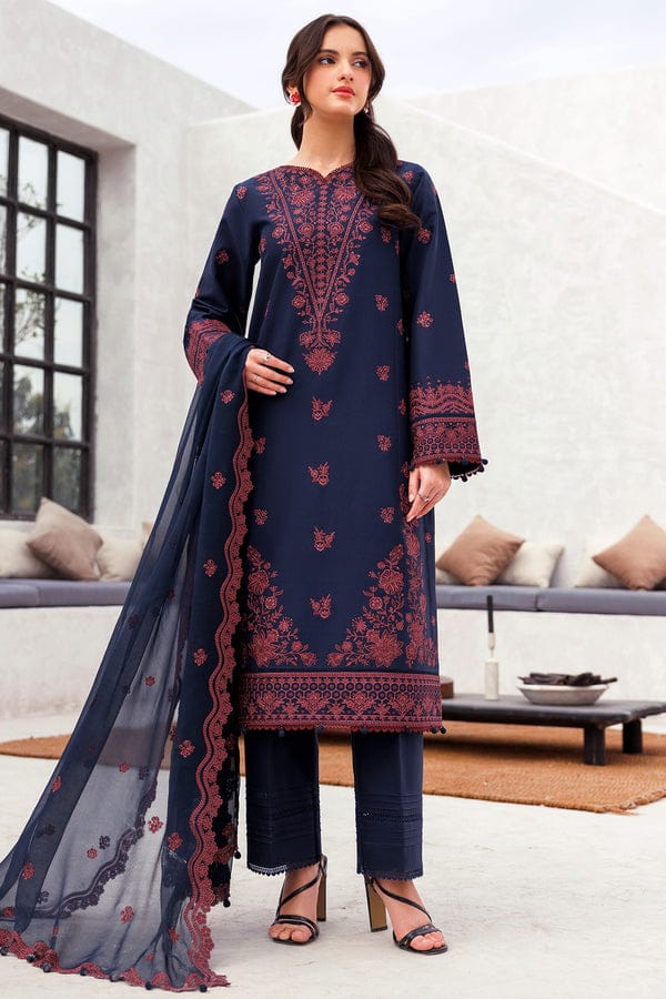 Aneelas Embroidered 3-Piece Women’s Kurta Set with Shawl