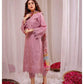 Aneelas Embroidered 3-Piece Women’s Kurta Set with Shawl
