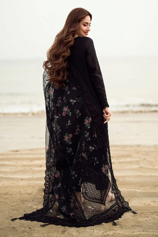 Aneelas Embroidered 3-Piece Women’s Kurta Set with Shawl