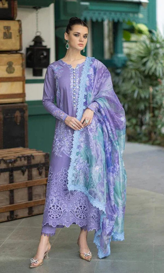 Aneelas Embroidered 3-Piece Women’s Kurta Set with Shawl
