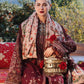 Elegant Maroon Embroidered 3-Piece Women’s Kurta Set with Shawl