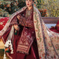 Elegant Maroon Embroidered 3-Piece Women’s Kurta Set with Shawl
