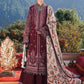 Elegant Maroon Embroidered 3-Piece Women’s Kurta Set with Shawl