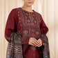 Aneelas Embroidered 3-Piece Women’s Kurta Set with Shawl