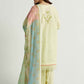 Aneelas Embroidered 3-Piece Women’s Kurta Set with Shawl