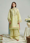 Aneelas Embroidered 3-Piece Women’s Kurta Set with Shawl
