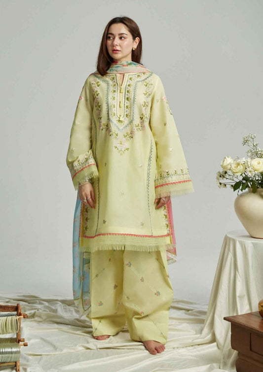 Aneelas Embroidered 3-Piece Women’s Kurta Set with Shawl