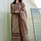 Aneelas Embroidered 3-Piece Women’s Kurta Set with Shawl