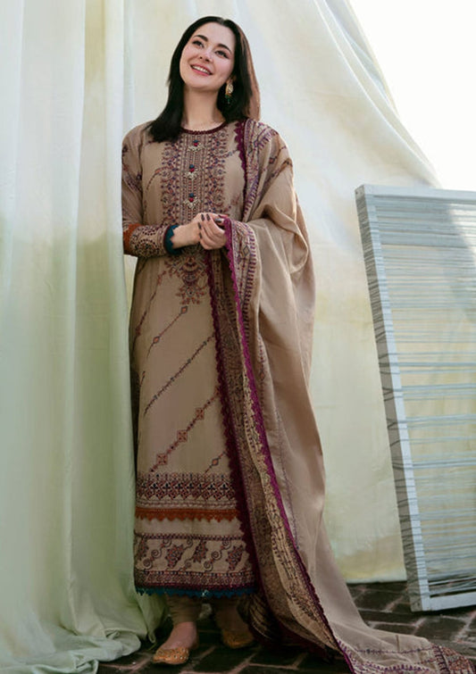 Aneelas Embroidered 3-Piece Women’s Kurta Set with Shawl