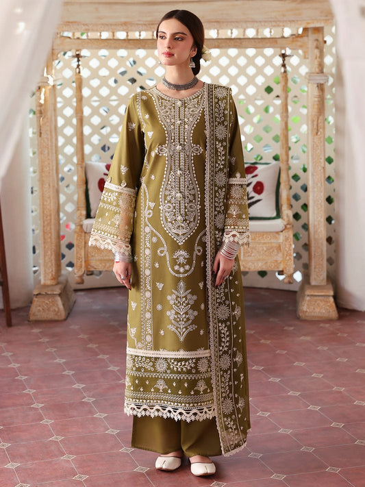 Aneelas Embroidered 3-Piece Women’s Kurta Set with Shawl
