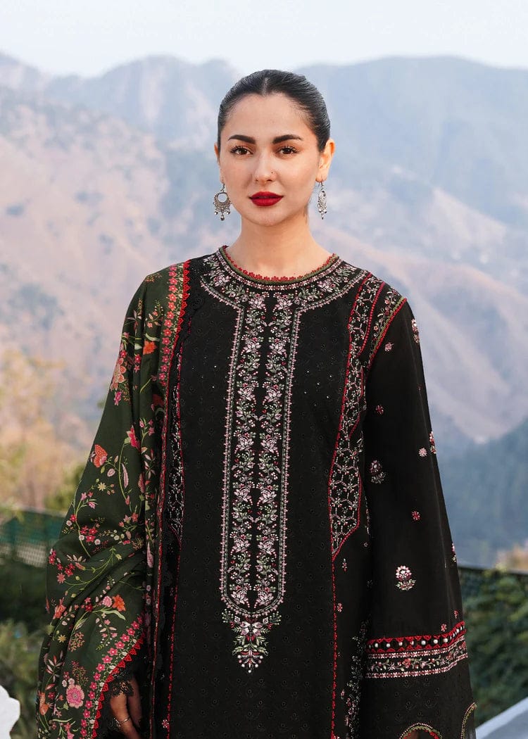 Aneelas Embroidered 3-Piece Women’s Kurta Set with Shawl