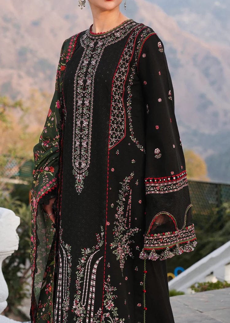 Aneelas Embroidered 3-Piece Women’s Kurta Set with Shawl