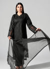 Aneelas Embroidered 3-Piece Women’s Kurta Set with Shawl