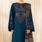 Aneelas Embroidered 3-Piece Women’s Kurta Set with Shawl