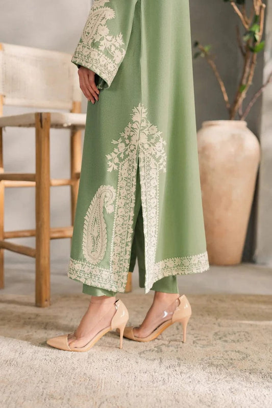 Aneelas Embroidered 3-Piece Women’s Kurta Set with Shawl