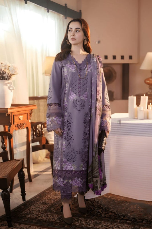 Aneelas Embroidered 3-Piece Women’s Kurta Set with Shawl