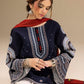 Aneelas Embroidered 3-Piece Women’s Kurta Set with Shawl
