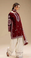 Aneelas Embroidered 3-Piece Women’s Kurta Set with Shawl