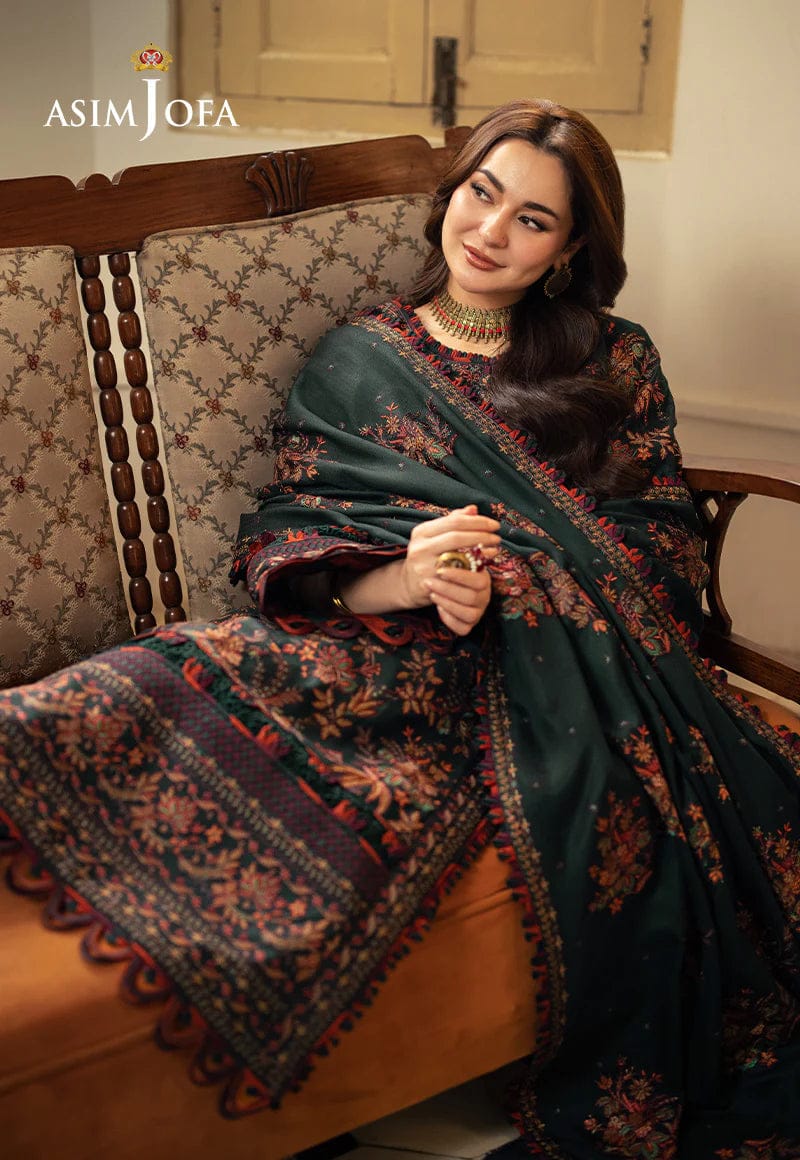 Aneelas Embroidered 3-Piece Women’s Kurta Set with Shawl