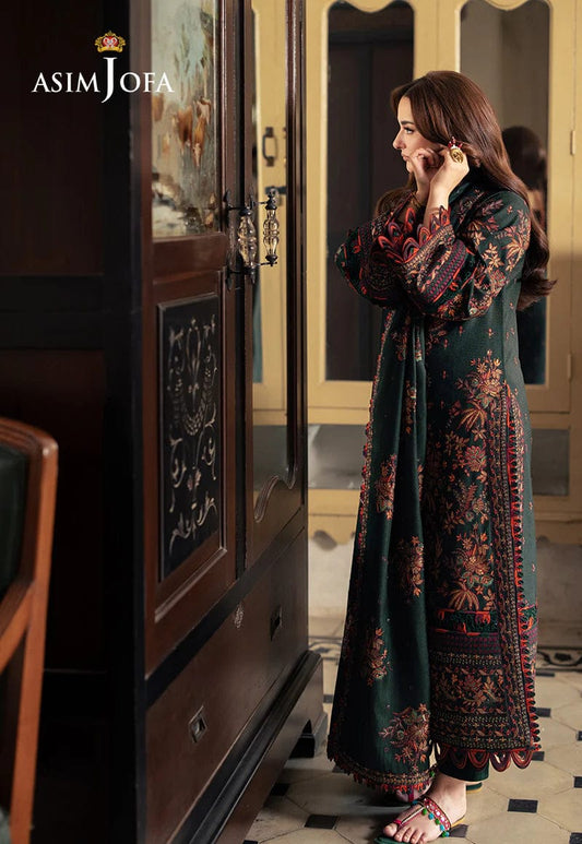 Aneelas Embroidered 3-Piece Women’s Kurta Set with Shawl