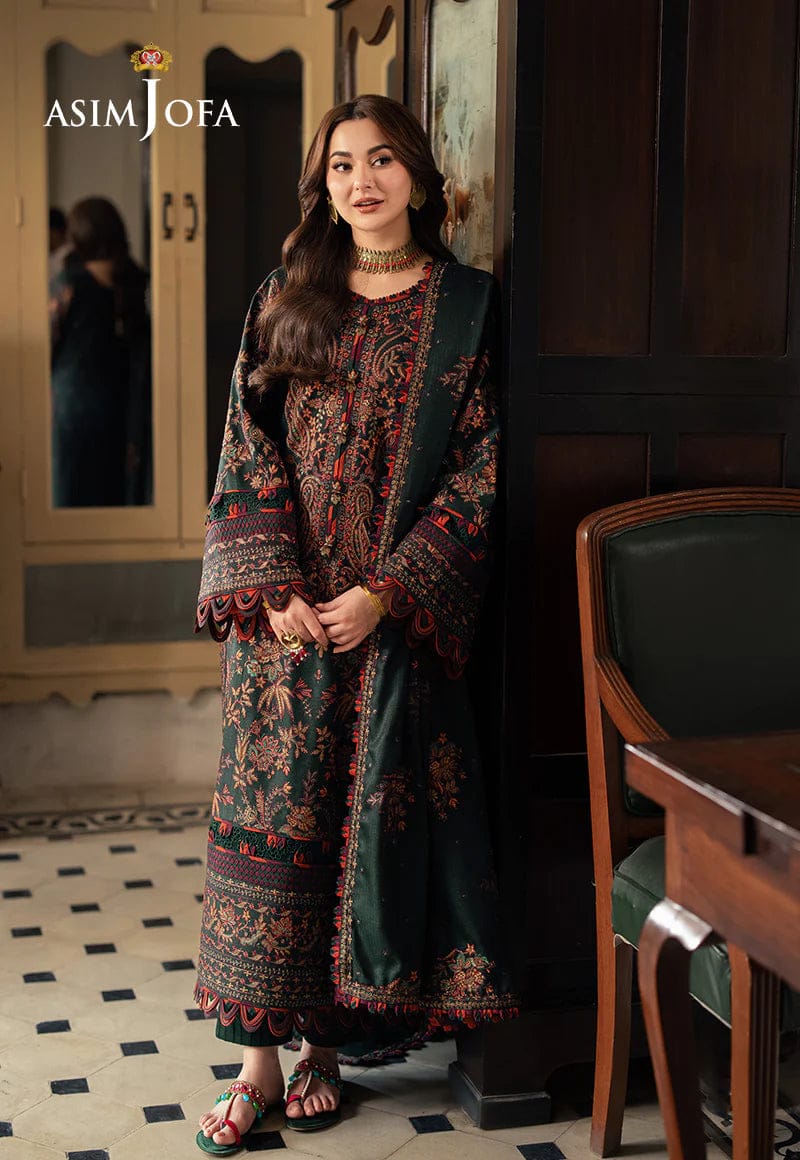 Aneelas Embroidered 3-Piece Women’s Kurta Set with Shawl