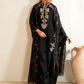 Aneelas Embroidered 3-Piece Women’s Kurta Set with Shawl