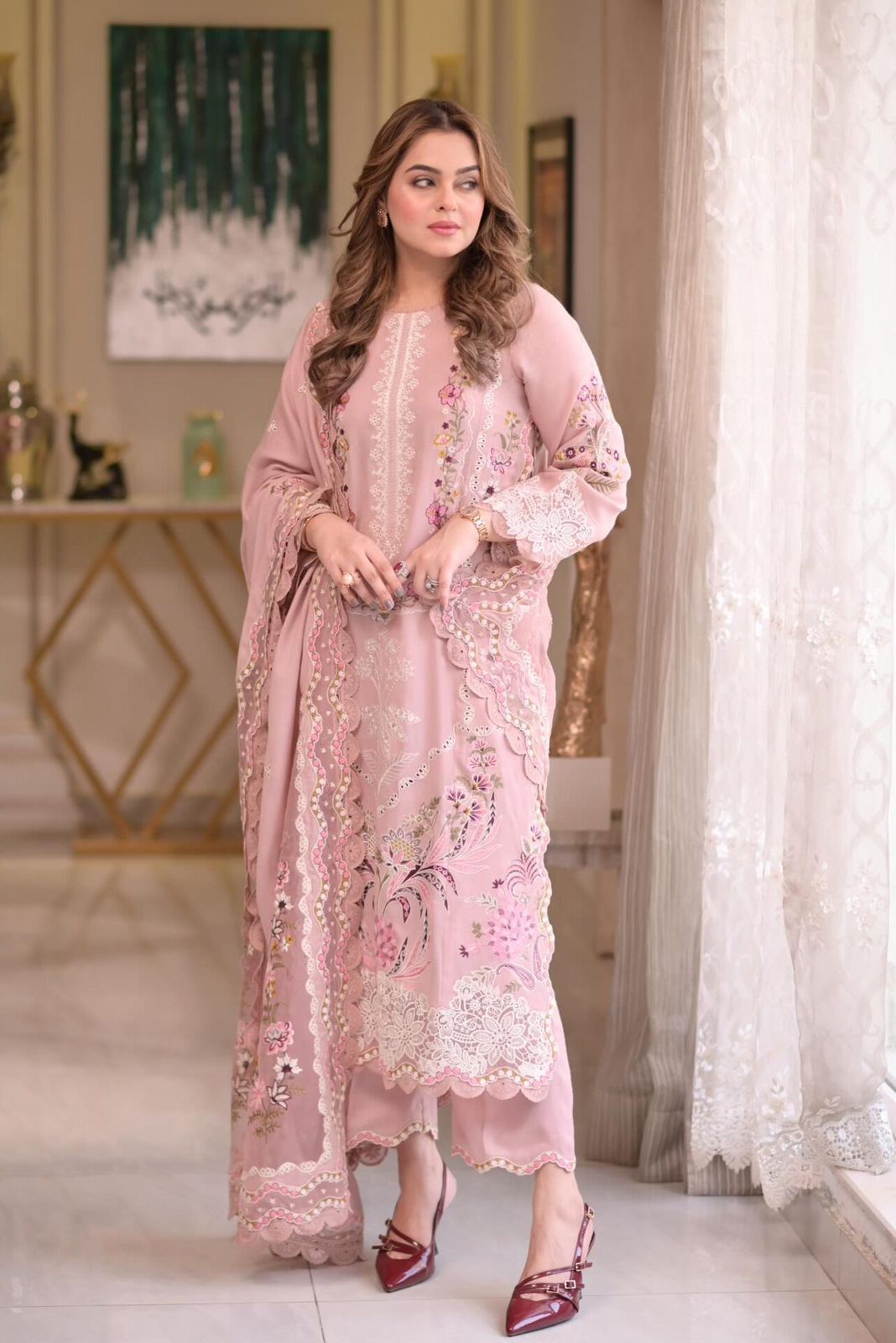 ANEELA'S EMB 3PC SUIT