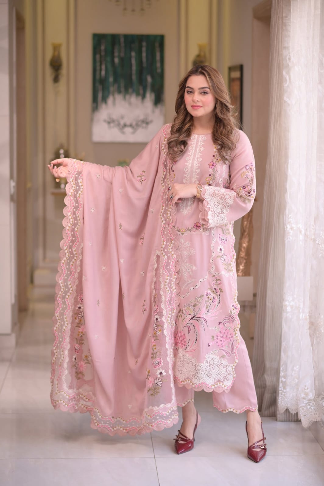 ANEELA'S EMB 3PC SUIT