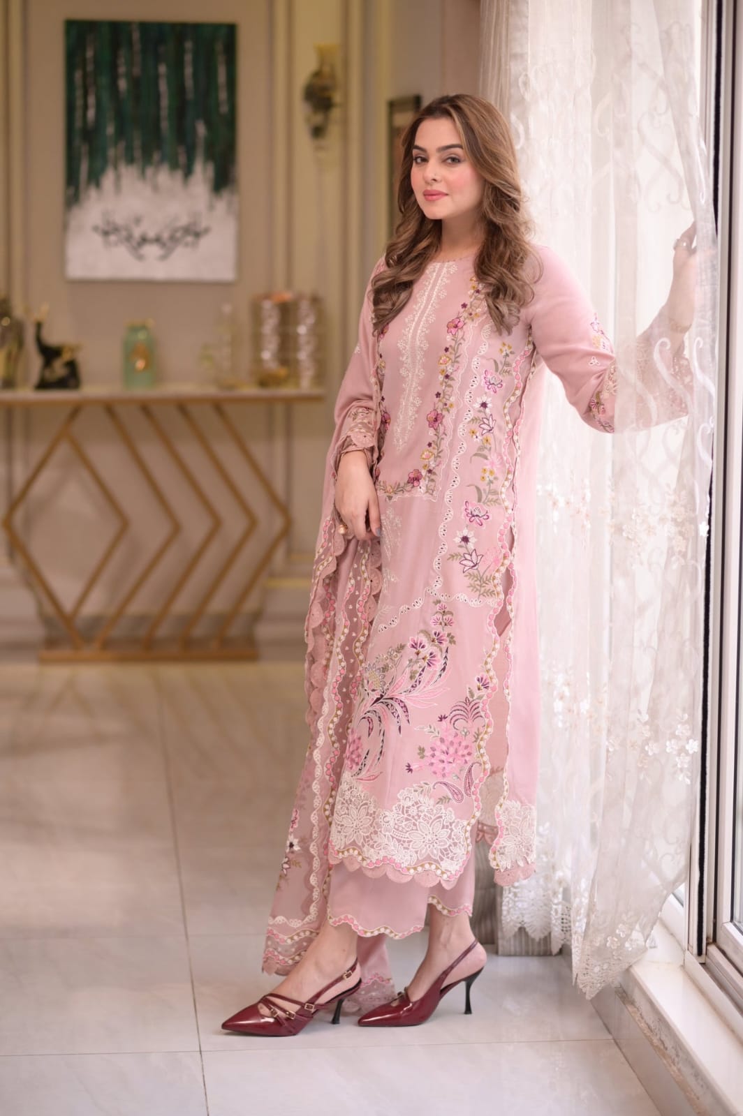 ANEELA'S EMB 3PC SUIT
